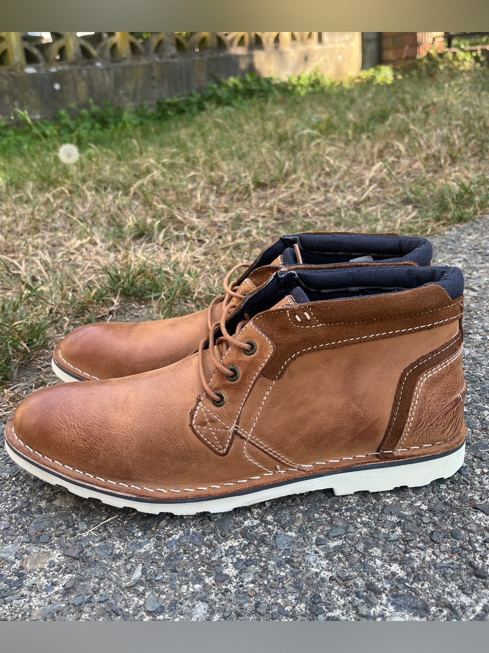 Steve Maden Men's Brown Leather Casual Chukka Boots Sz 10.5 - Picture 2 of 9